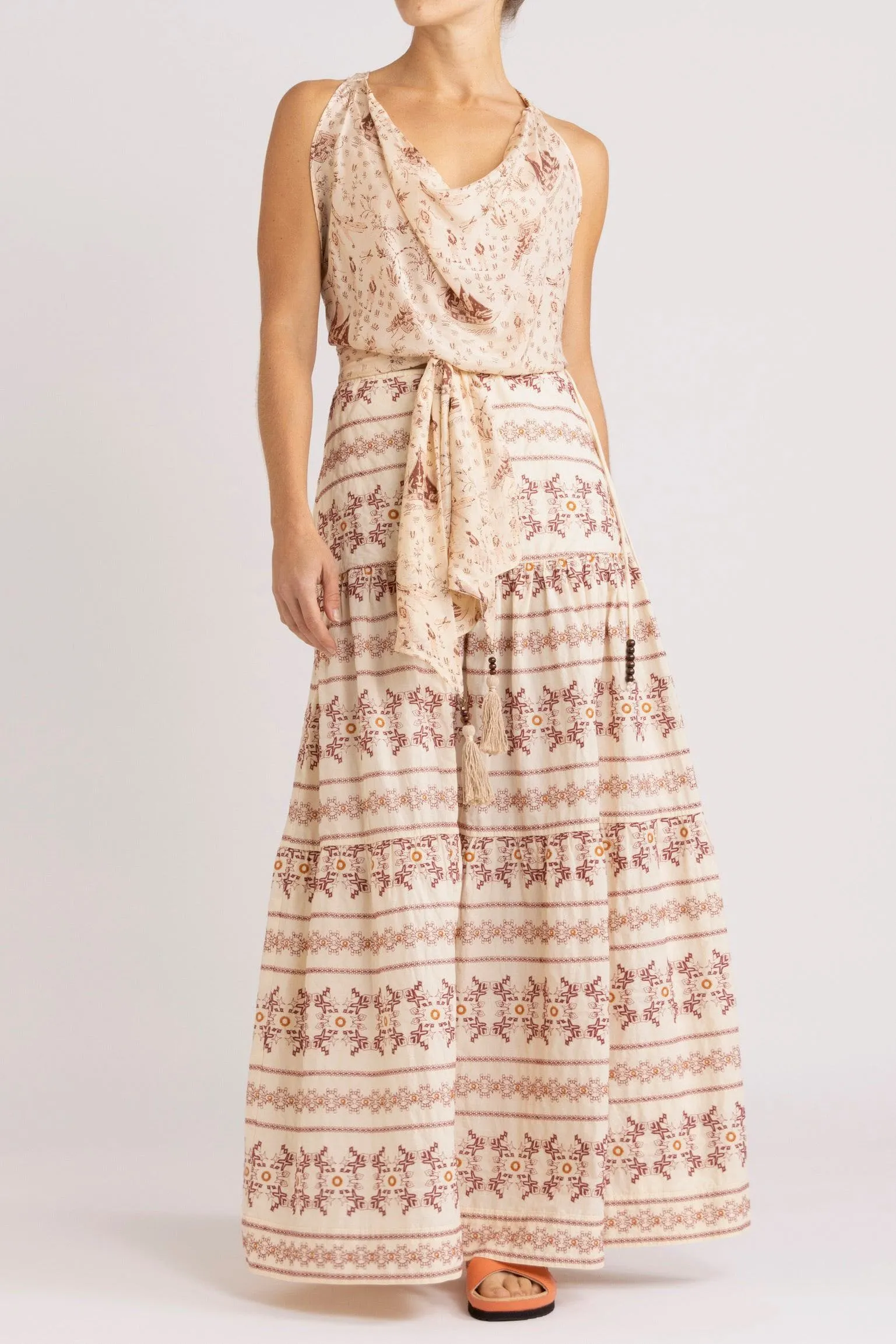 Anouk Embroidered Cotton Maxi Skirt