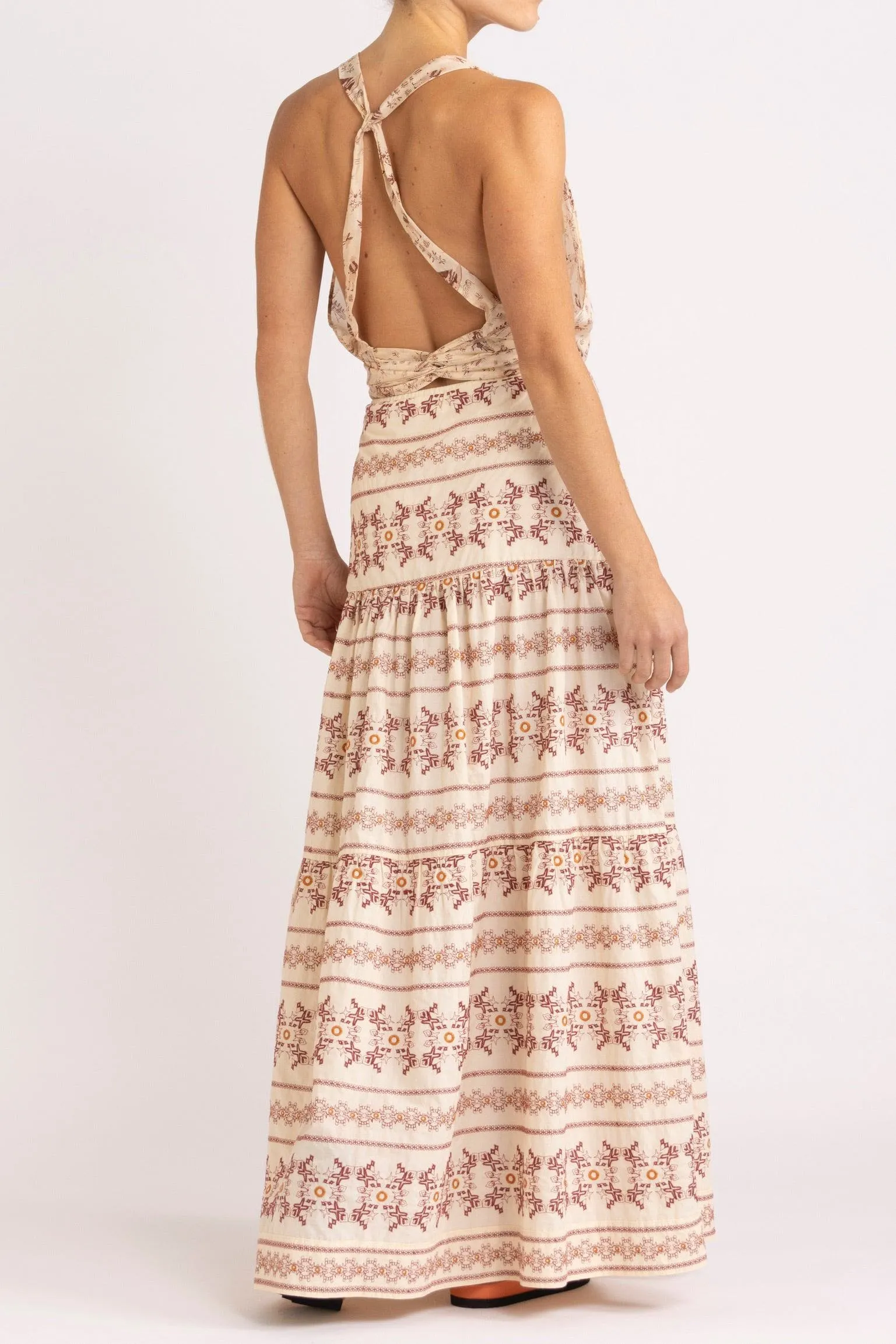 Anouk Embroidered Cotton Maxi Skirt