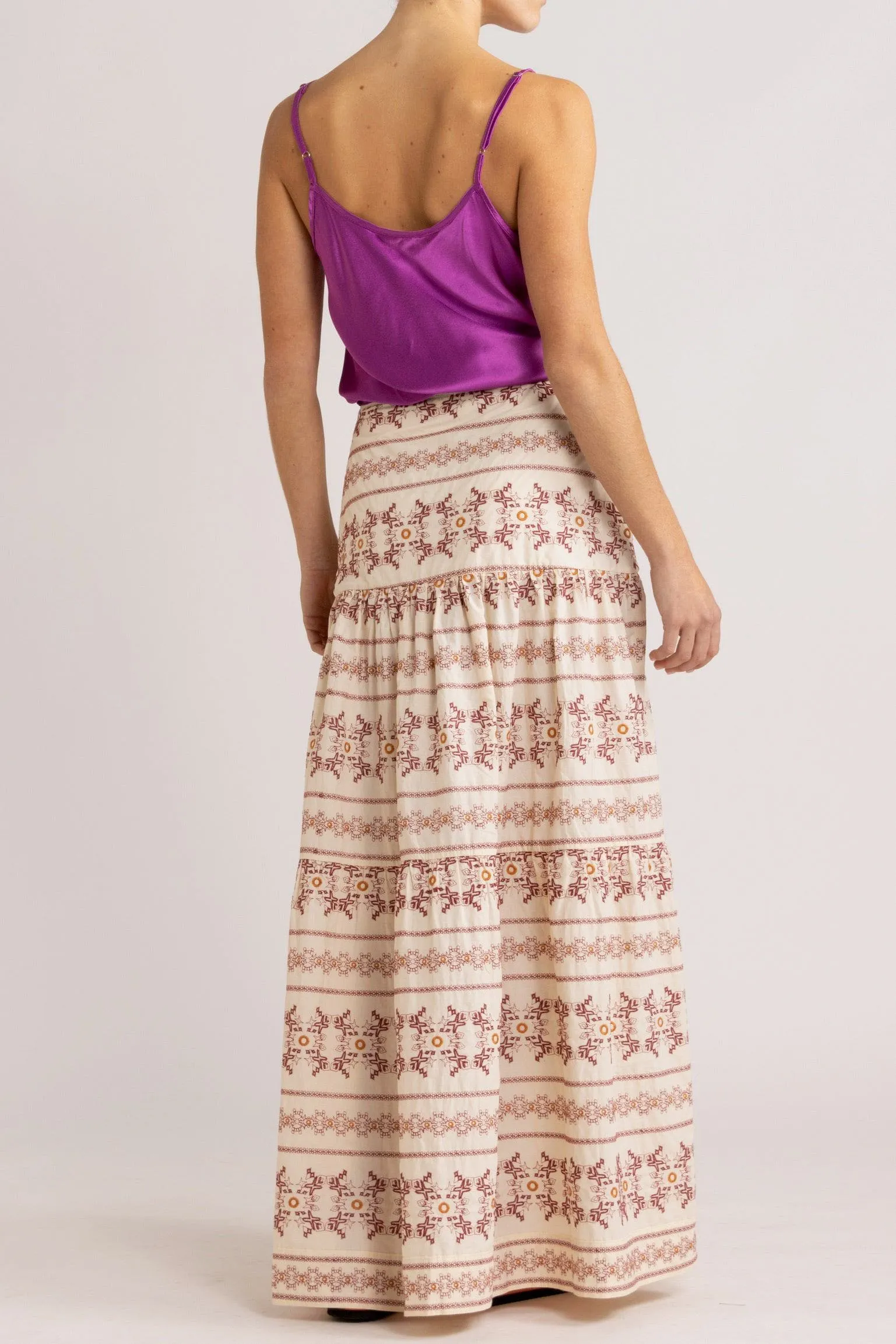 Anouk Embroidered Cotton Maxi Skirt