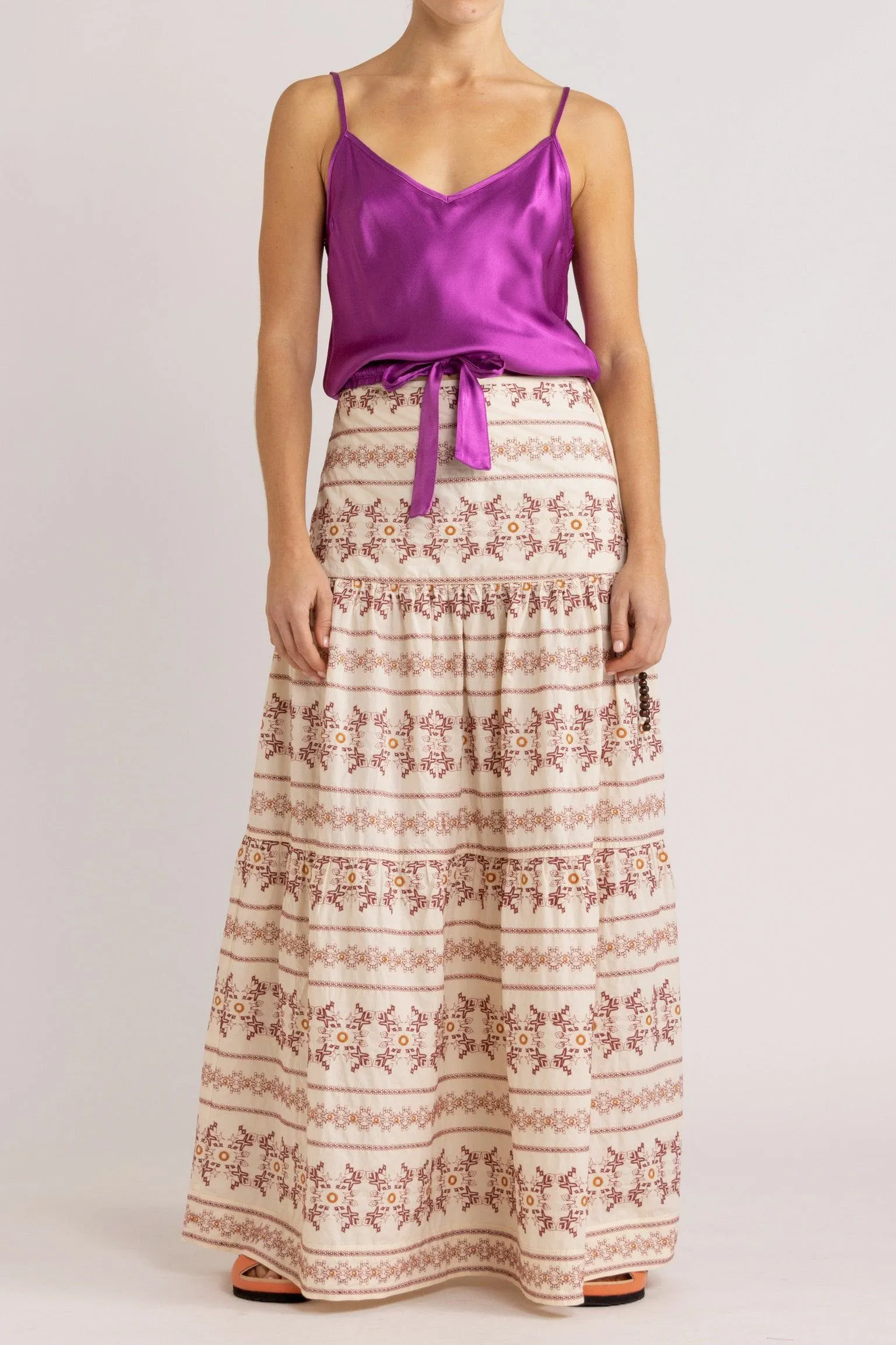 Anouk Embroidered Cotton Maxi Skirt