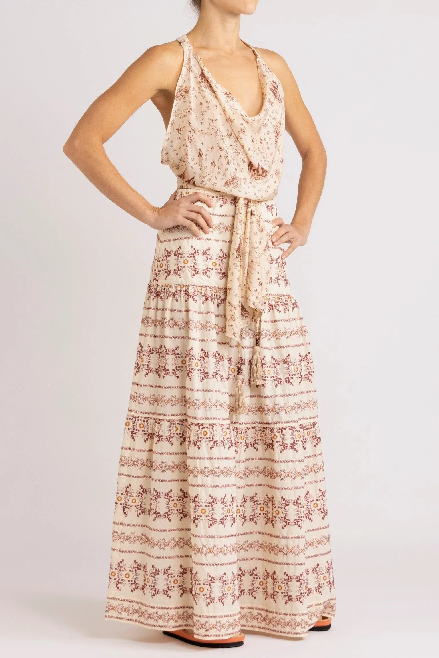Anouk Embroidered Cotton Maxi Skirt