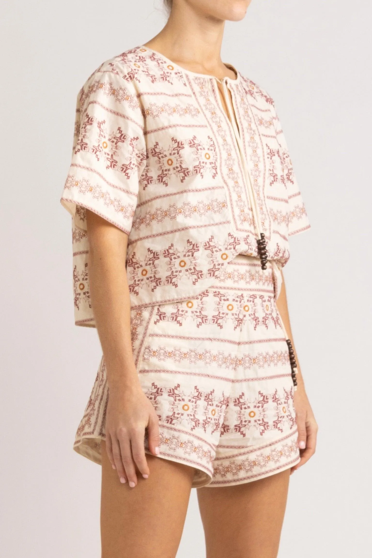 Anouk Embroidered Cotton Short