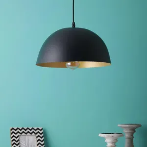 Black & Gold Metal Hanging Light GOLA-12-INCH-P5-BK-GOLD