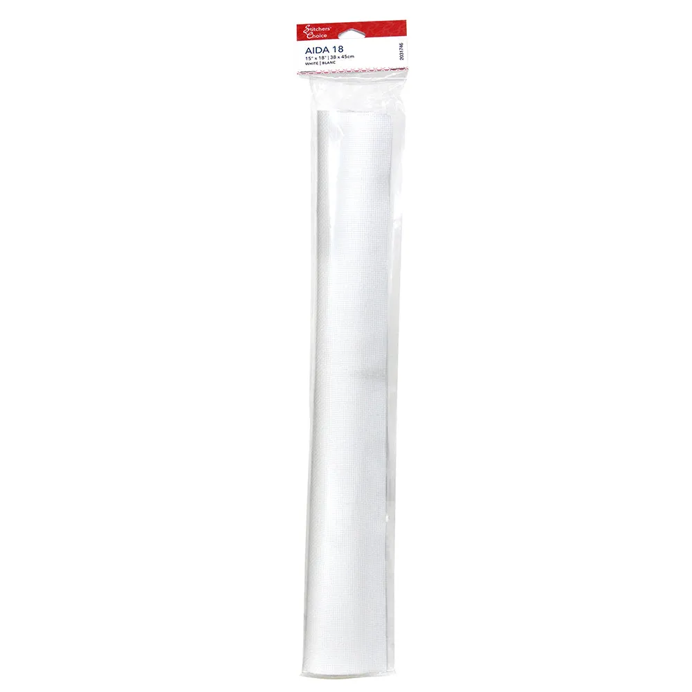 Cotton 18ct Aida 38.1 x 45.7 cm (15″ x 18″) - White