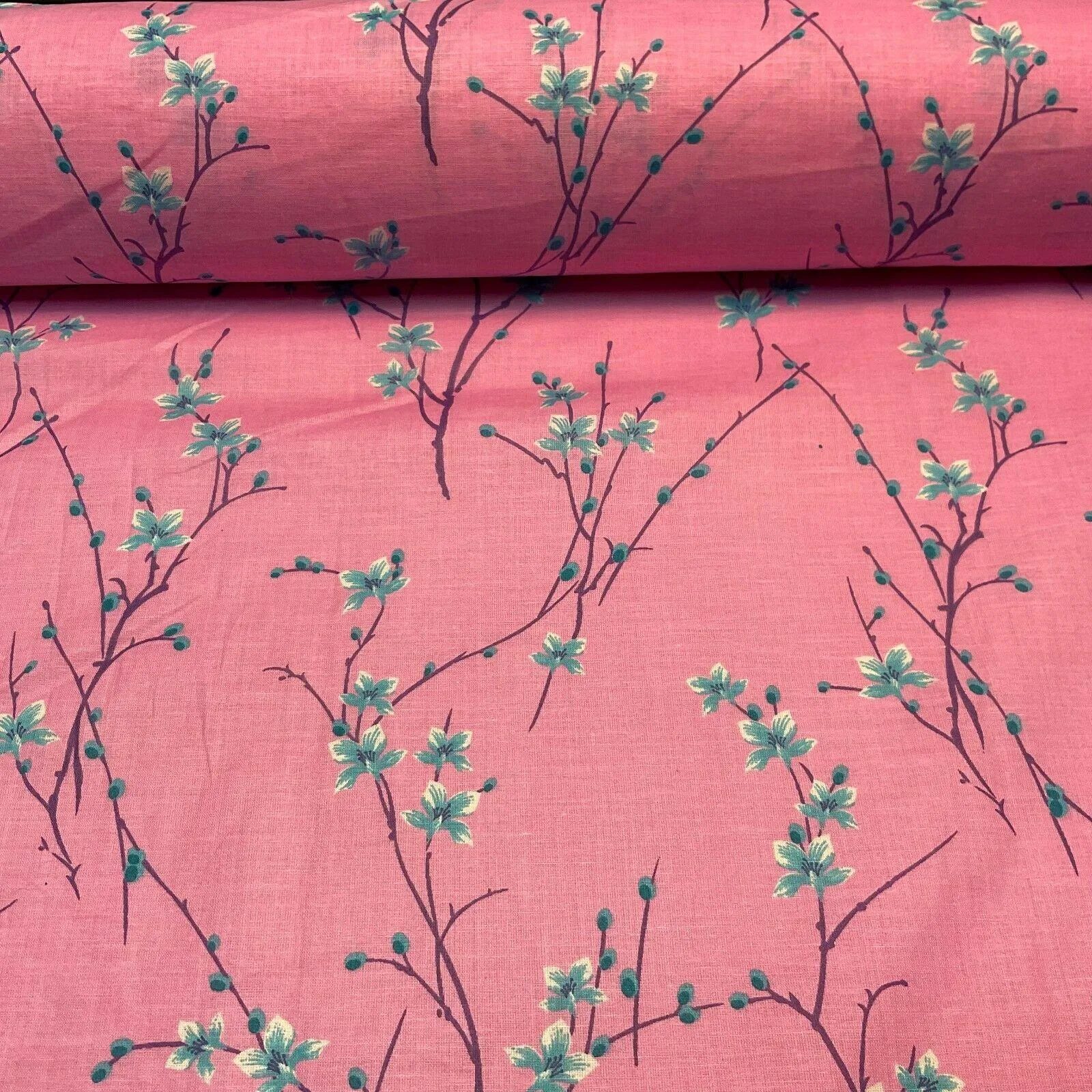 Cotton Lawn Summer Floral dot Printed Dress fabric 111cm wide M1605