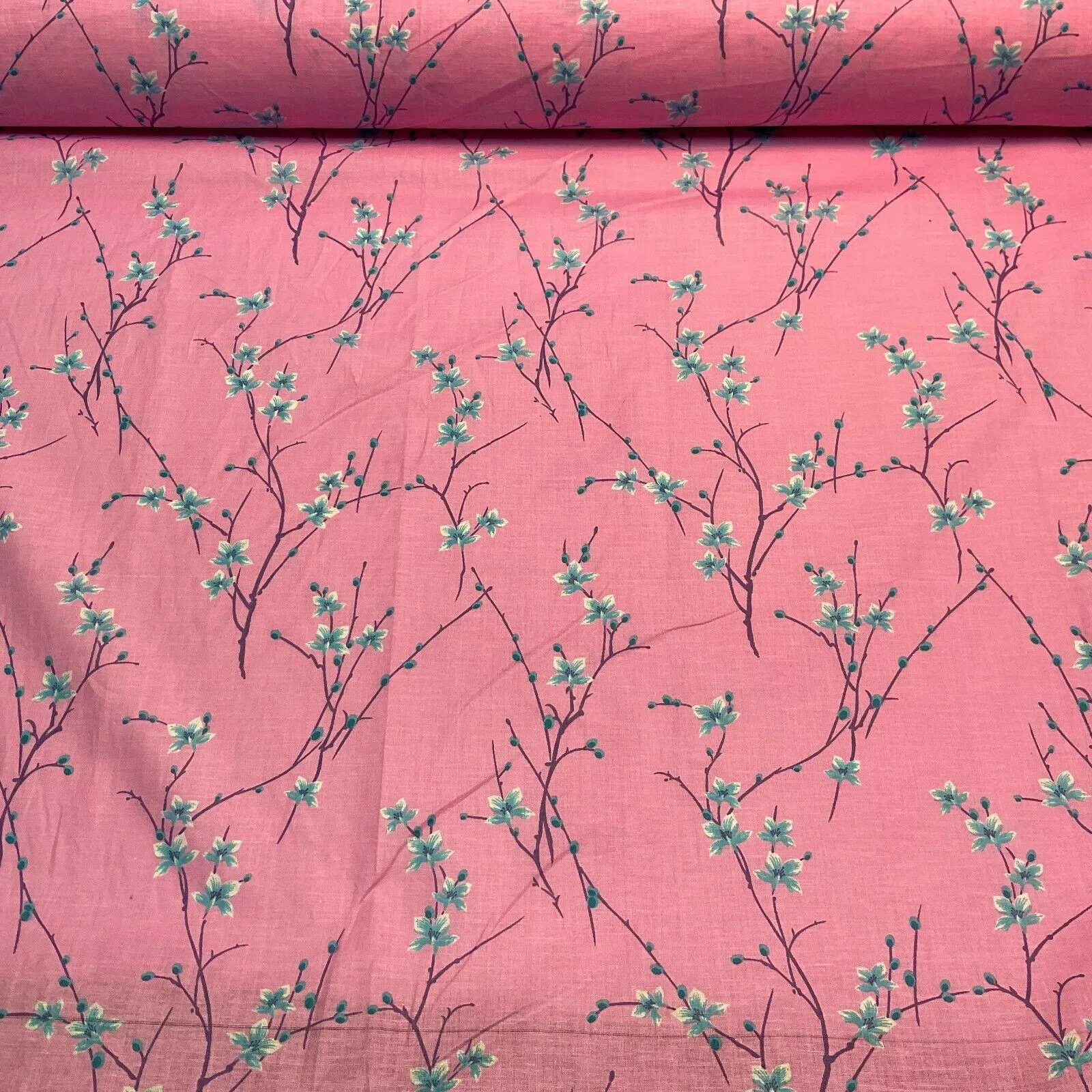 Cotton Lawn Summer Floral dot Printed Dress fabric 111cm wide M1605