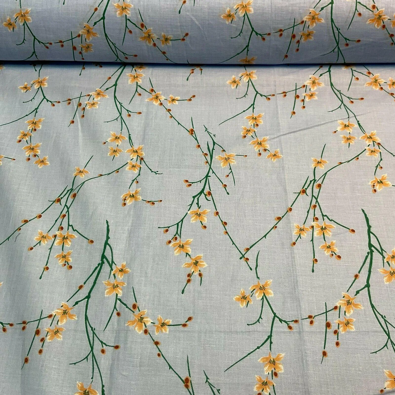 Cotton Lawn Summer Floral dot Printed Dress fabric 111cm wide M1605