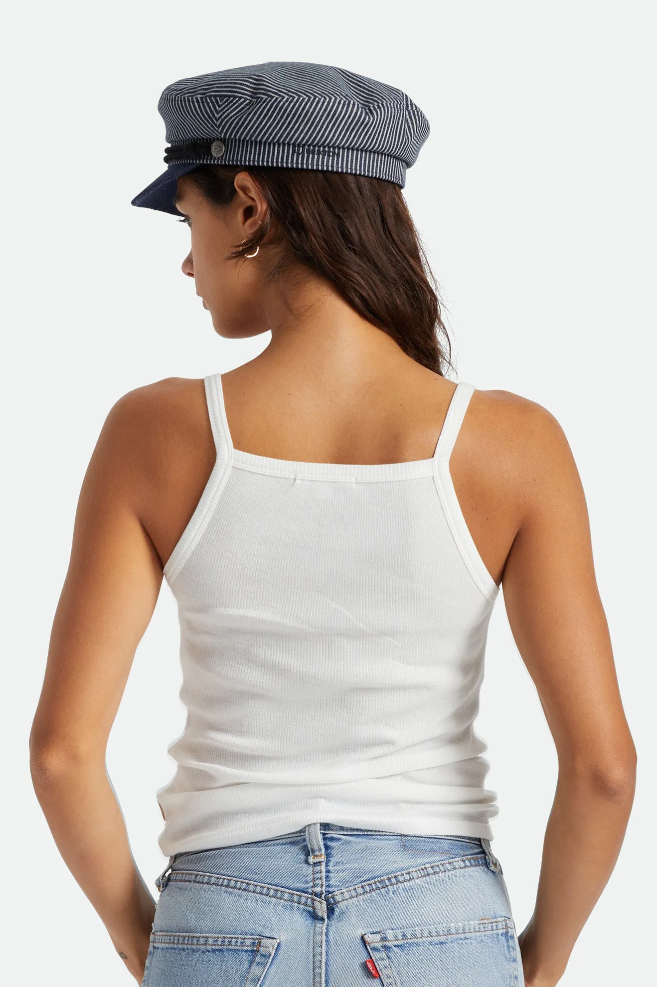 Fiddler Cap - Railroad Stripe/Denim