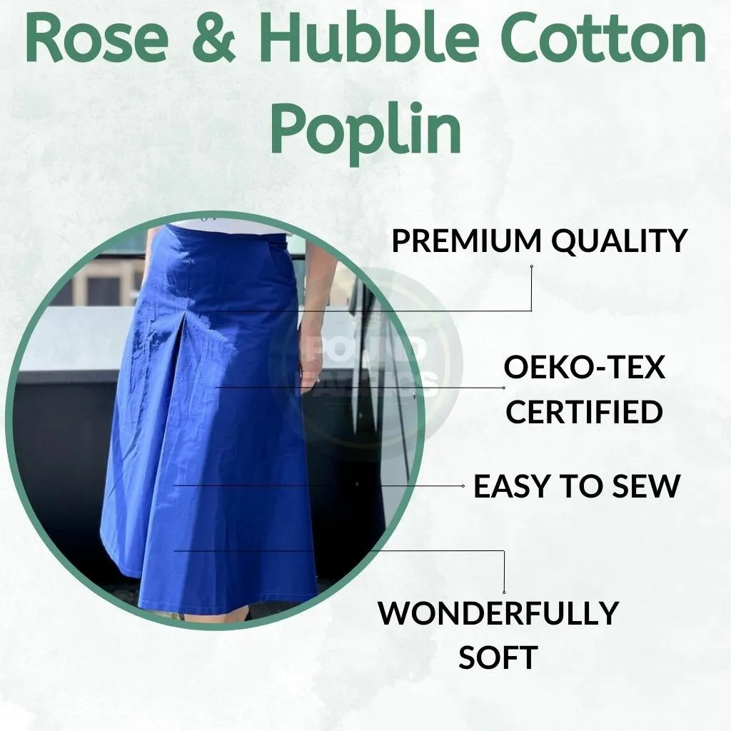FULL ROLL 25m - Plain Rose & Hubble Cotton Poplin Fabric