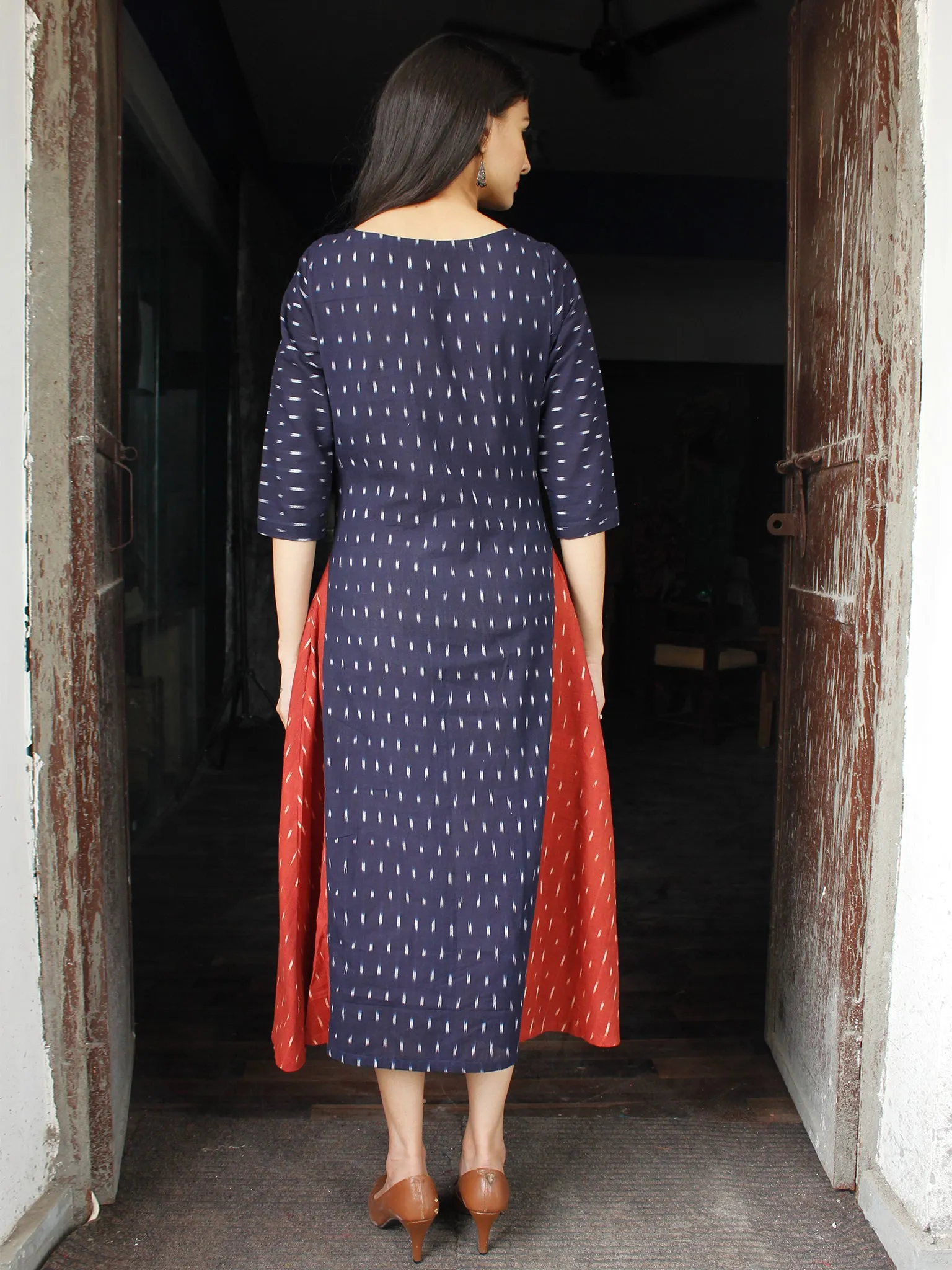 IKAT MIX - Handwoven Ikat Cotton Dress - D331F1443