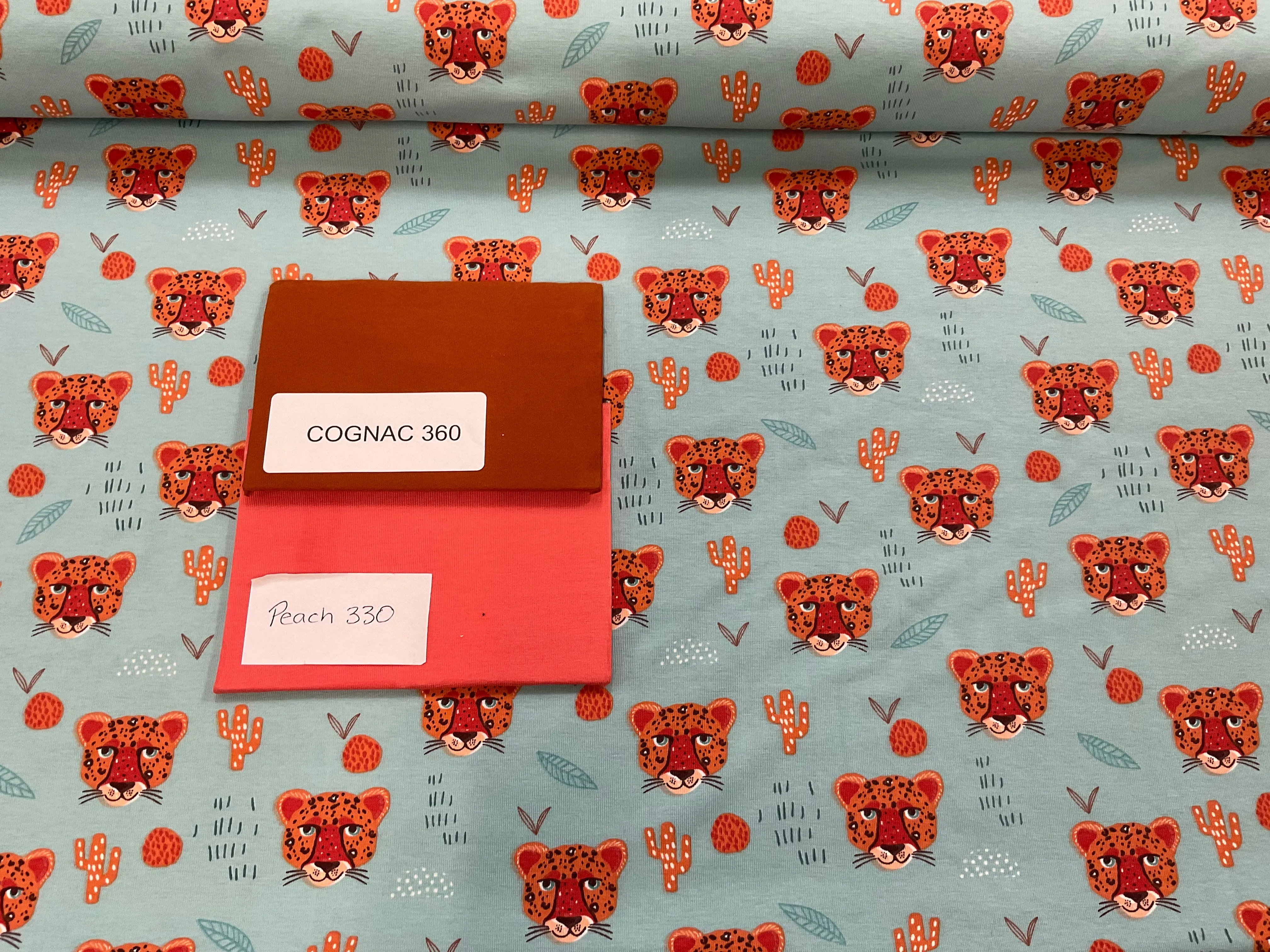 Leopard Heads Cotton Jersey