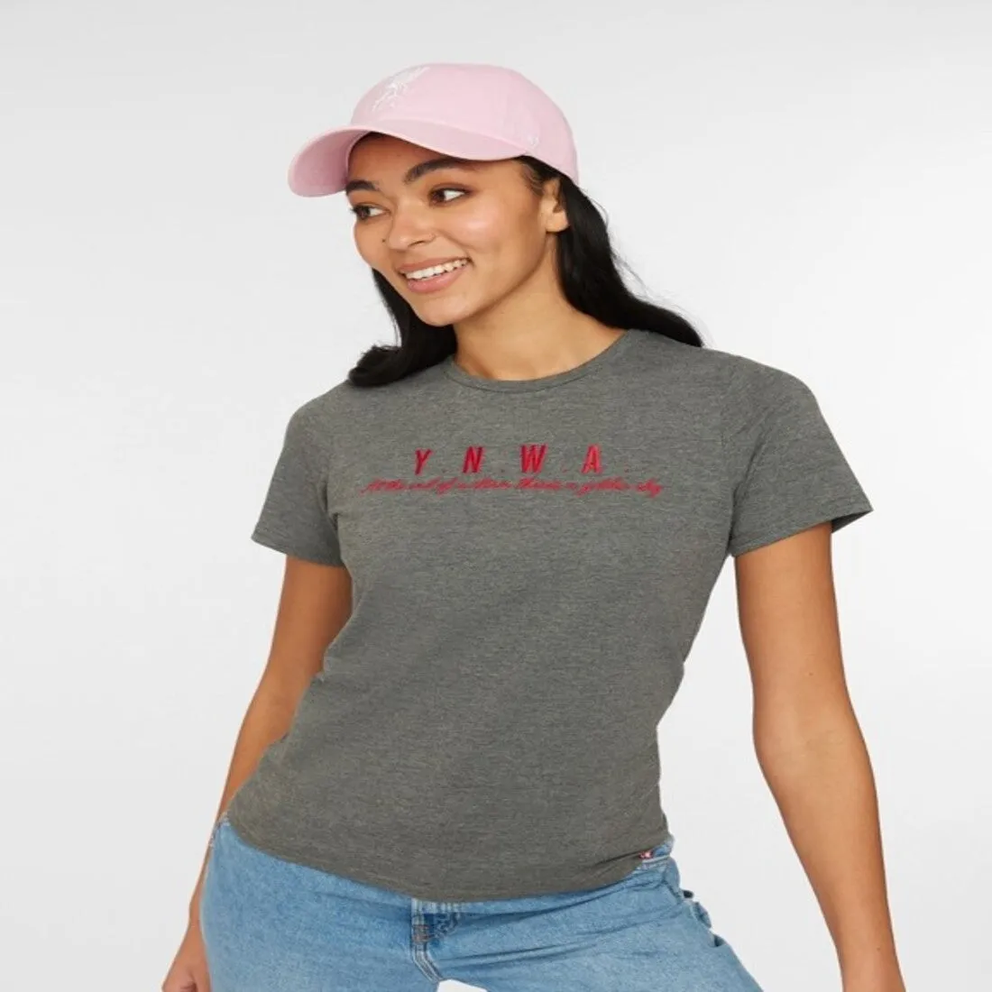 LFC YNWA Script Women's Tee GREY
