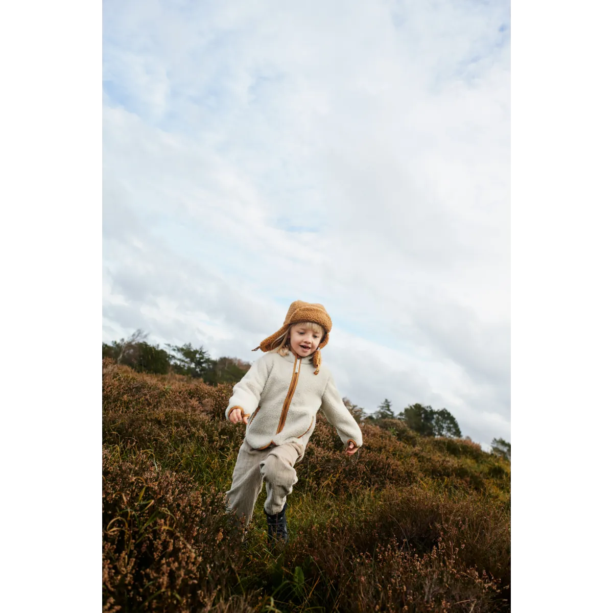 Liewood Mara Pile Jacket With Ears | Sandy /golden caramel mix