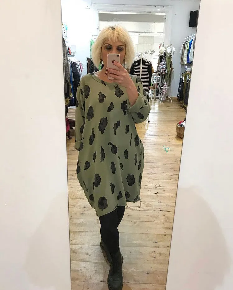 Lilly Anne Leopard Print Jersey Dress
