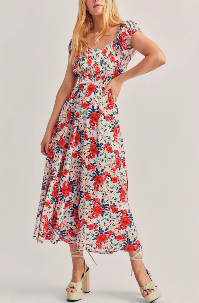 Love Shack Fancy - Vernon Dress in Rush of Red