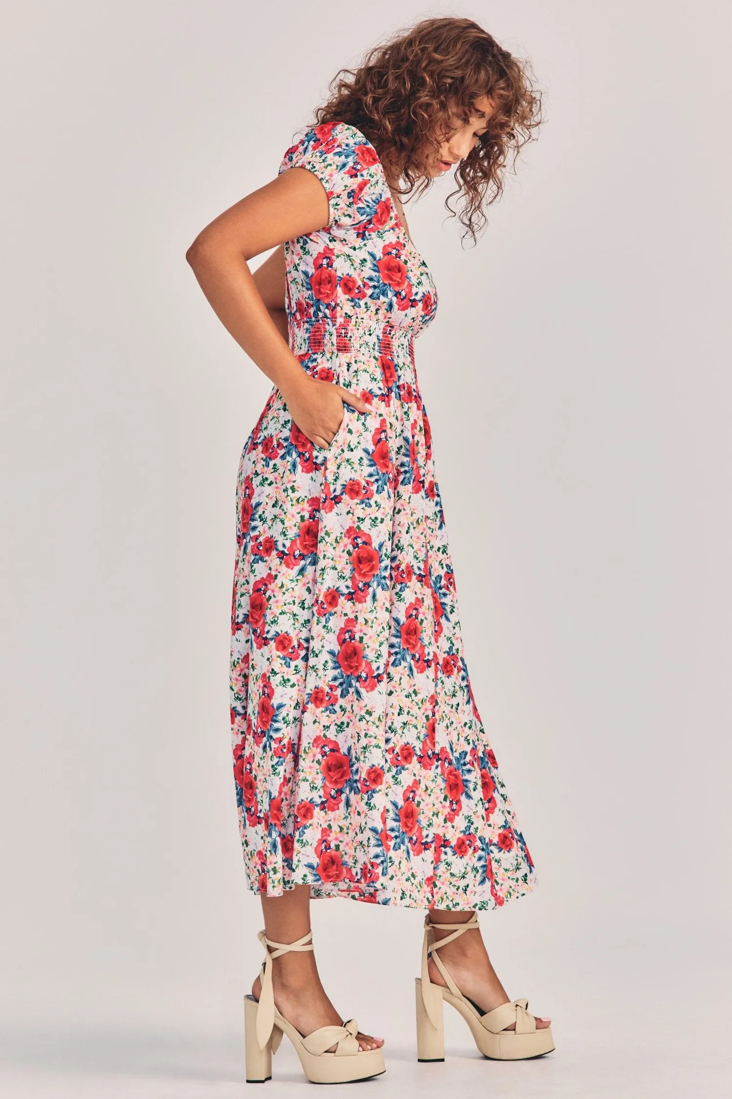 Love Shack Fancy - Vernon Dress in Rush of Red
