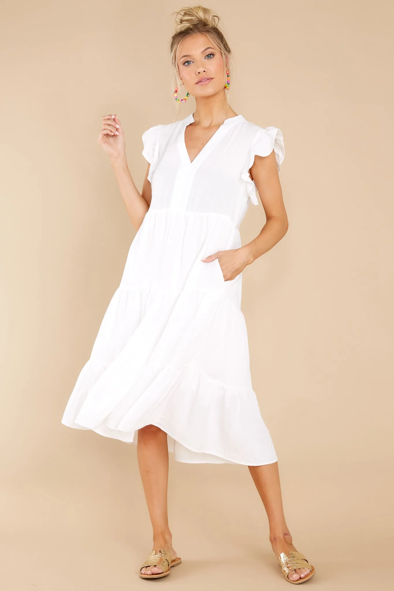 Meaningful Ways White Midi Dress