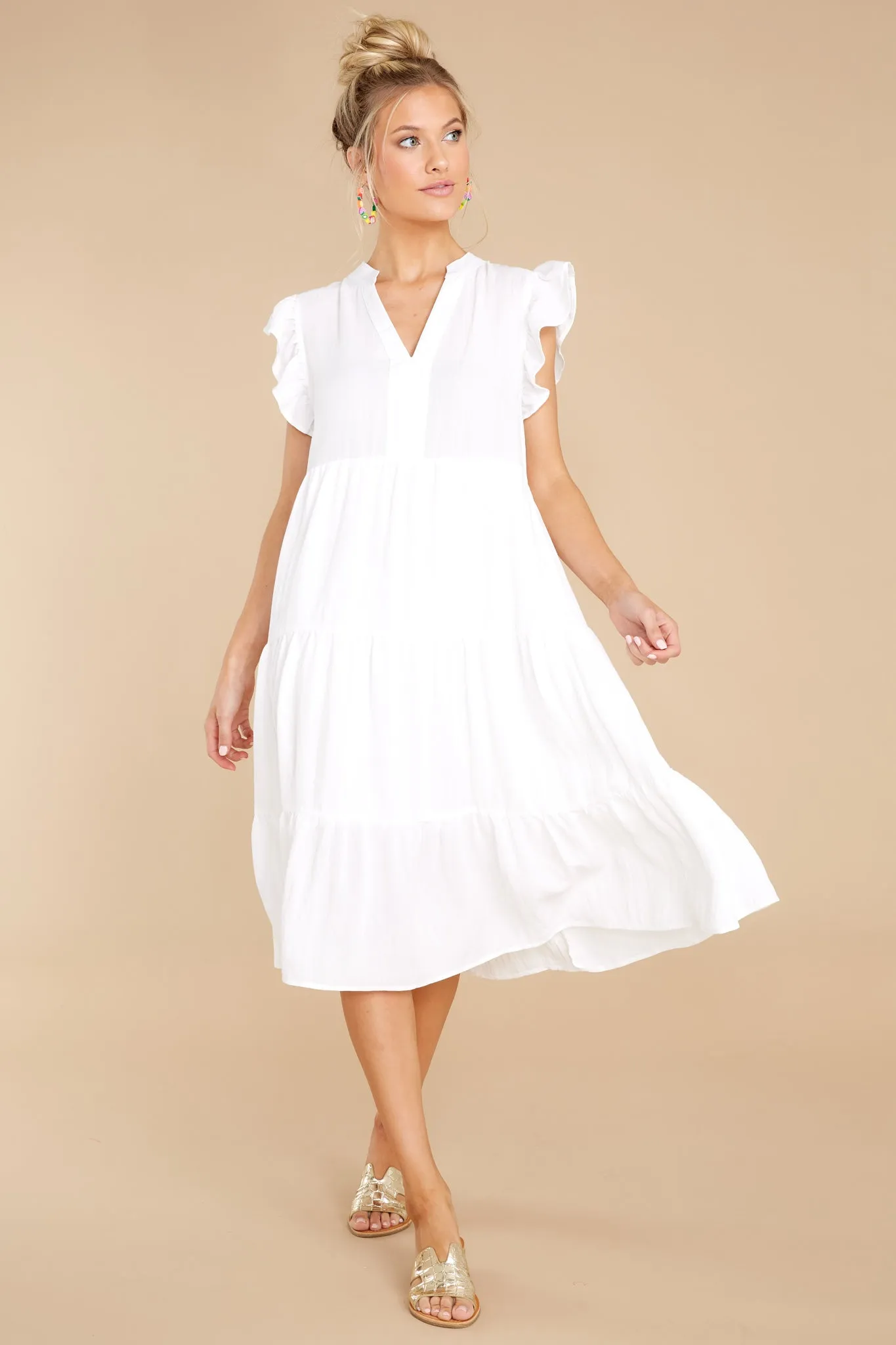 Meaningful Ways White Midi Dress