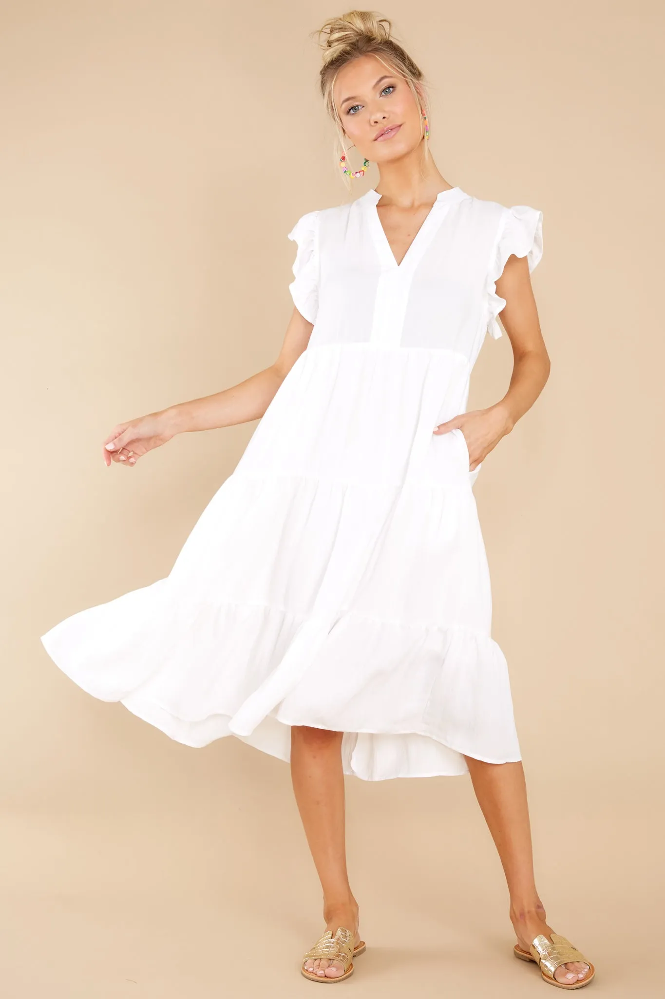 Meaningful Ways White Midi Dress