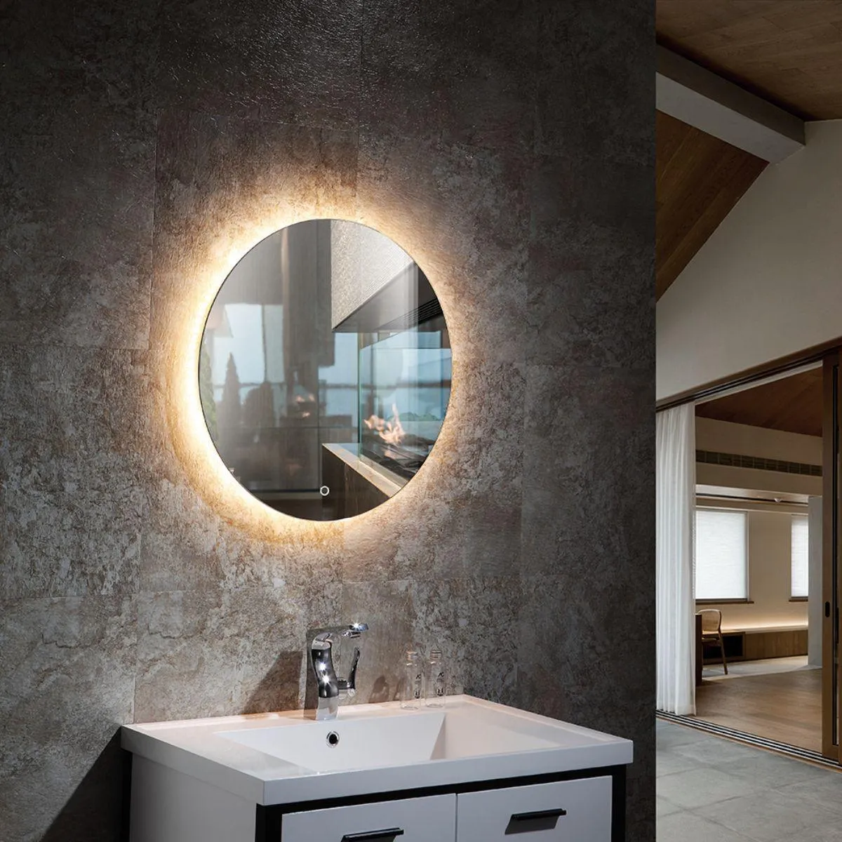 Miir Round 24 In. LED Wall Mirror
