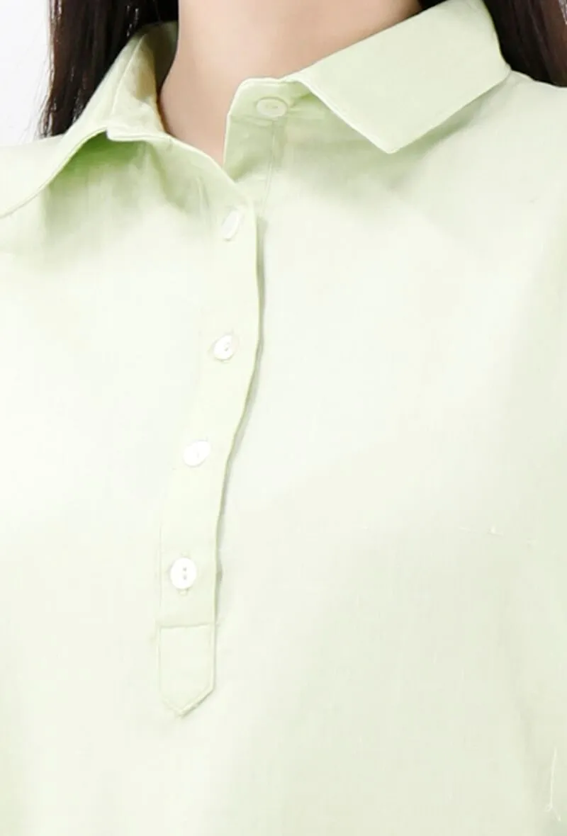 Mint Pure Cotton Pathani Kurta