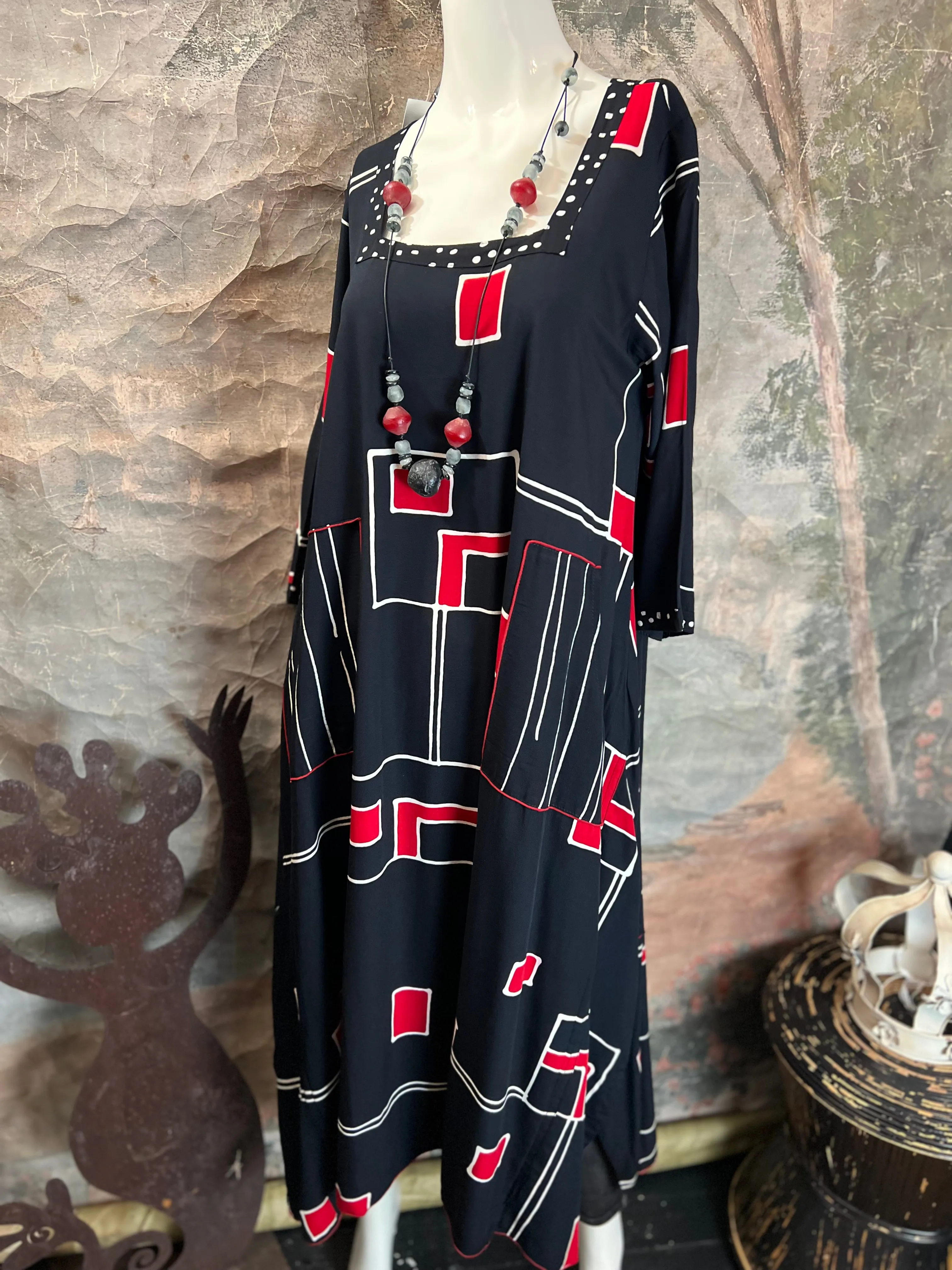 N74044R Maria Dress-Red