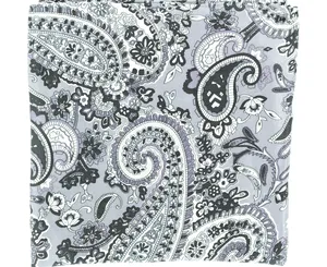 Paisley Print 100% Silk Wild Rag - Choose Blue, Grey, Lime or Red