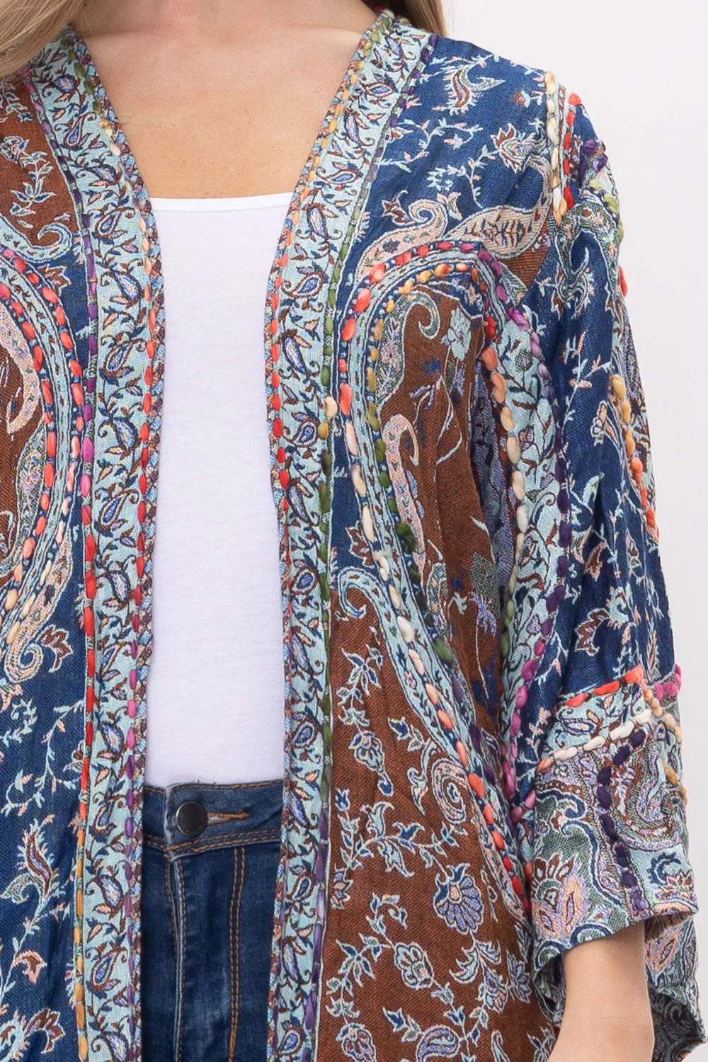 RAJ LUCIA THICK STITCH EMBROIDERED DUSTER