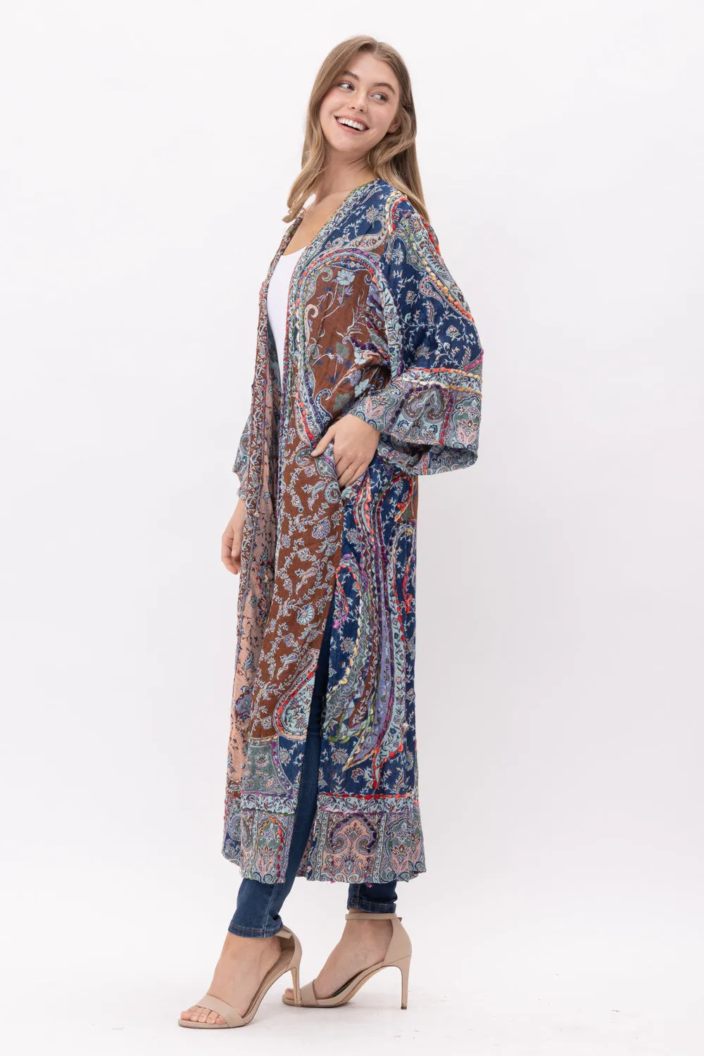 RAJ LUCIA THICK STITCH EMBROIDERED DUSTER