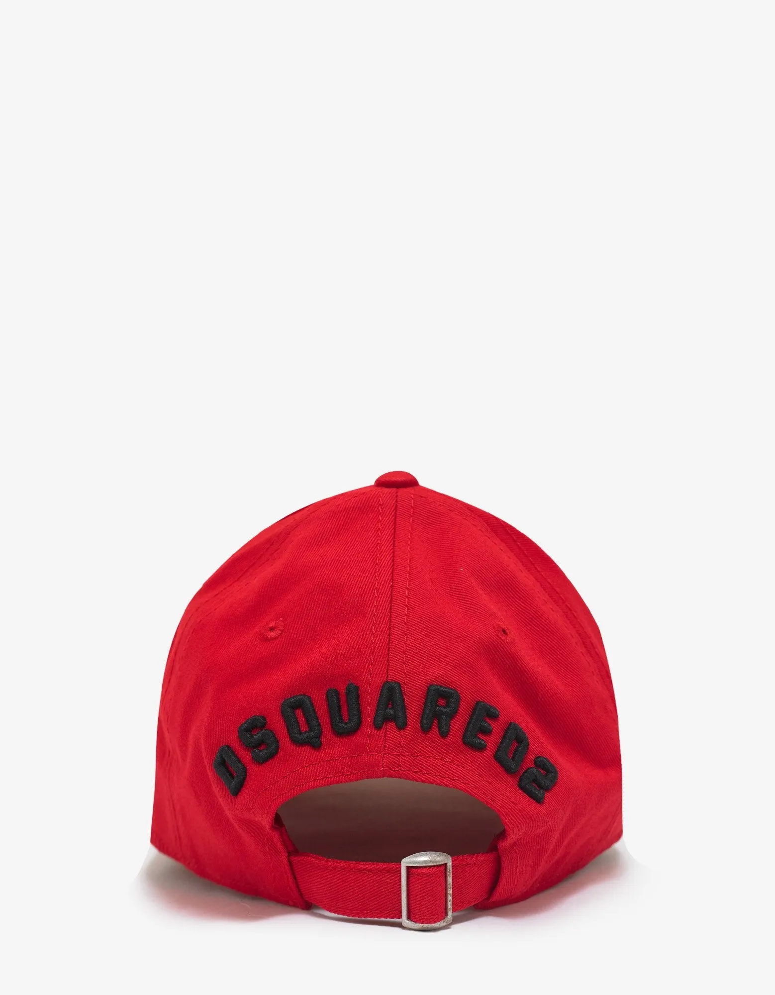 Red Baseball Cap with Black Icon Logo