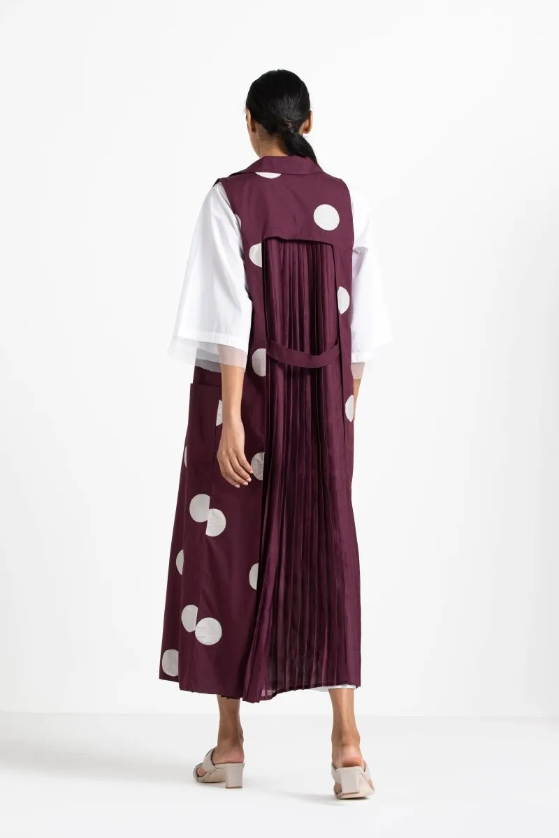 Round Neck Dress- White