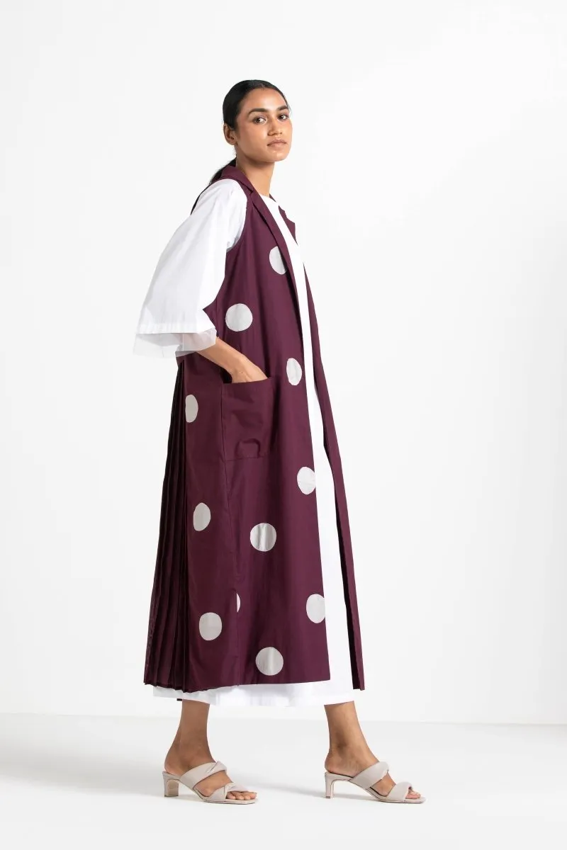 Round Neck Dress- White