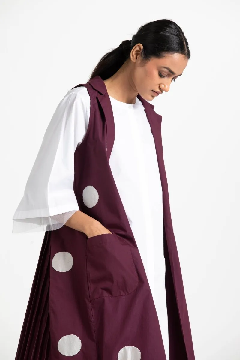 Round Neck Dress- White