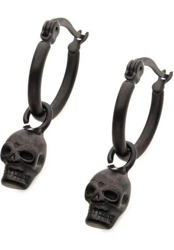 Skull [Matte Black] | EARRINGS