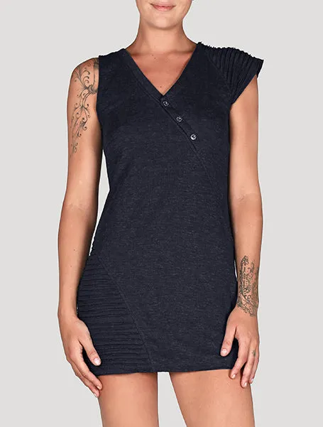 Slashed Asymmetrical Mini Dress