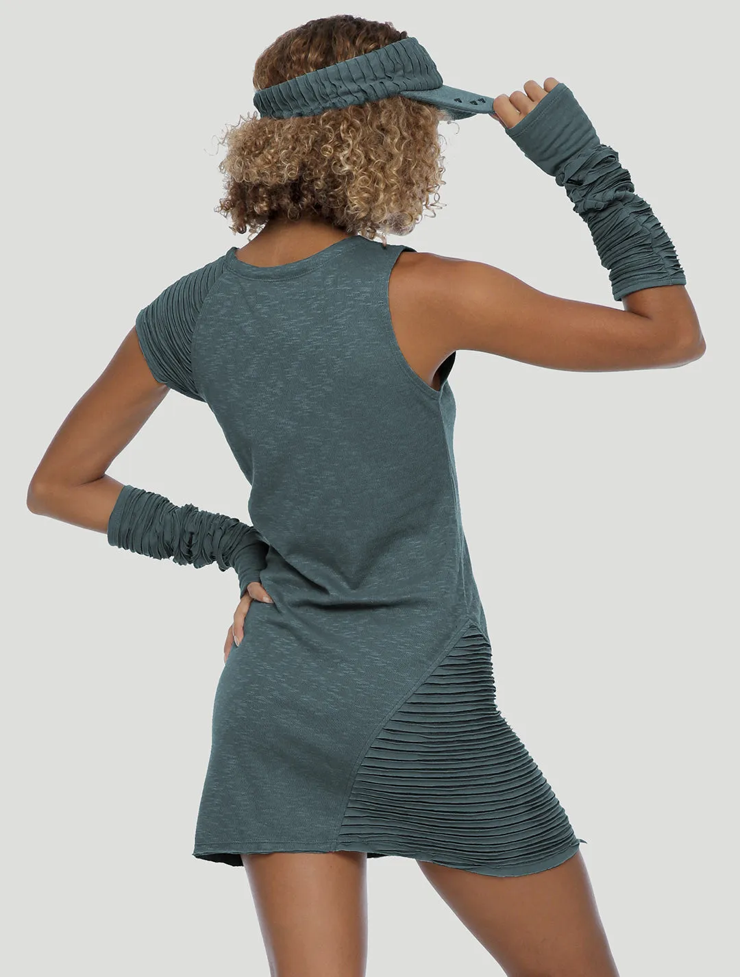 Slashed Asymmetrical Mini Dress