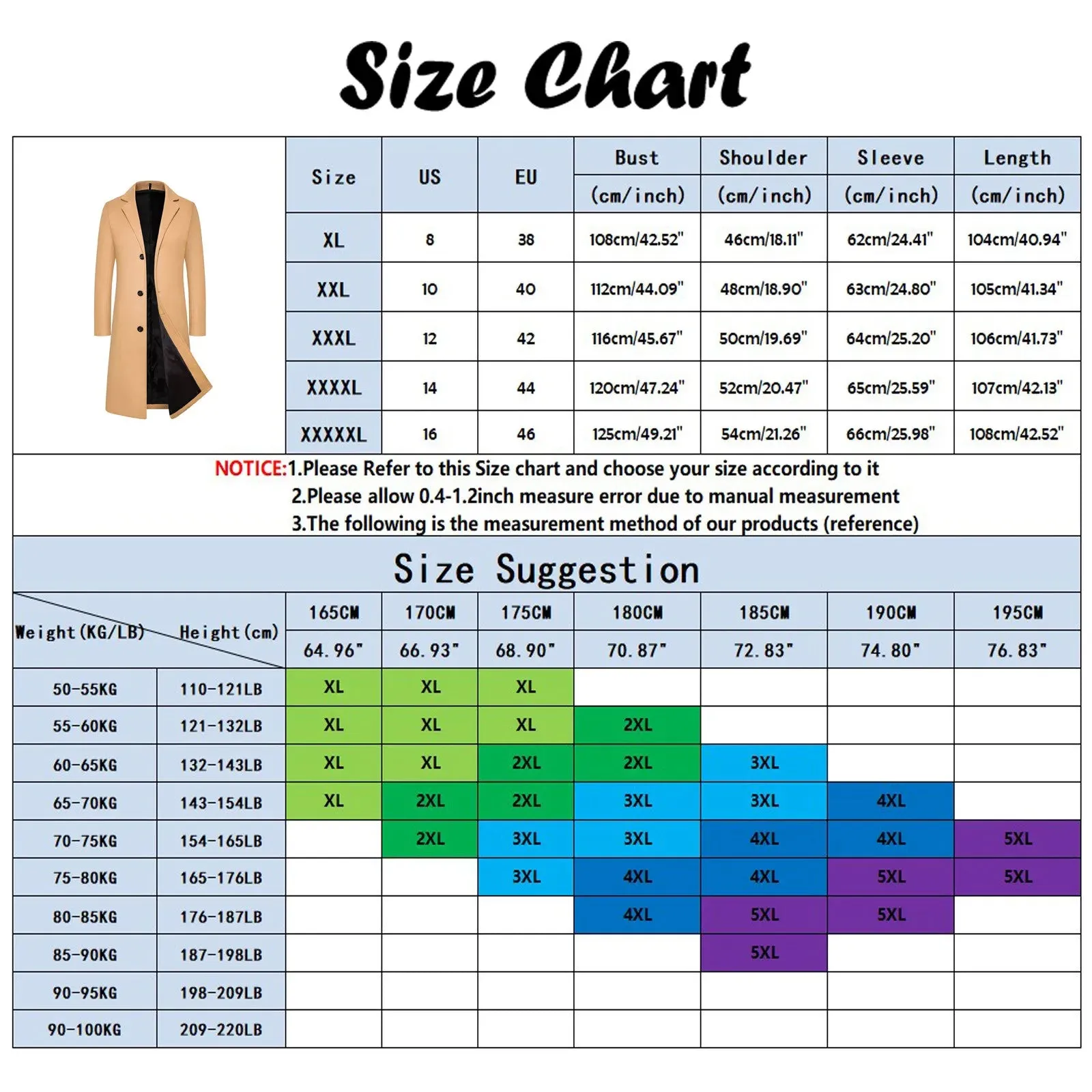 Stylish Men's Woolen Winter Coat