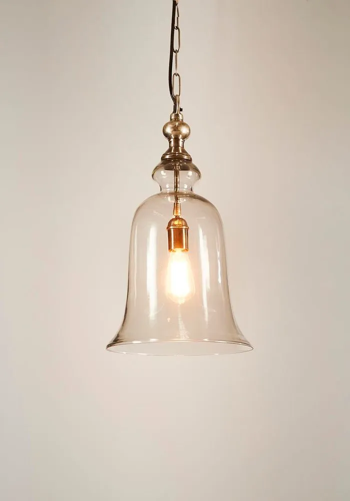 Tivoli large Glass Overhead Lamp in Sil