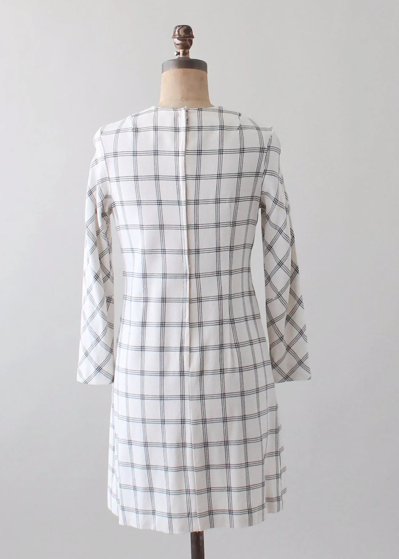 Vintage 1960s MOD Checked Day Dress