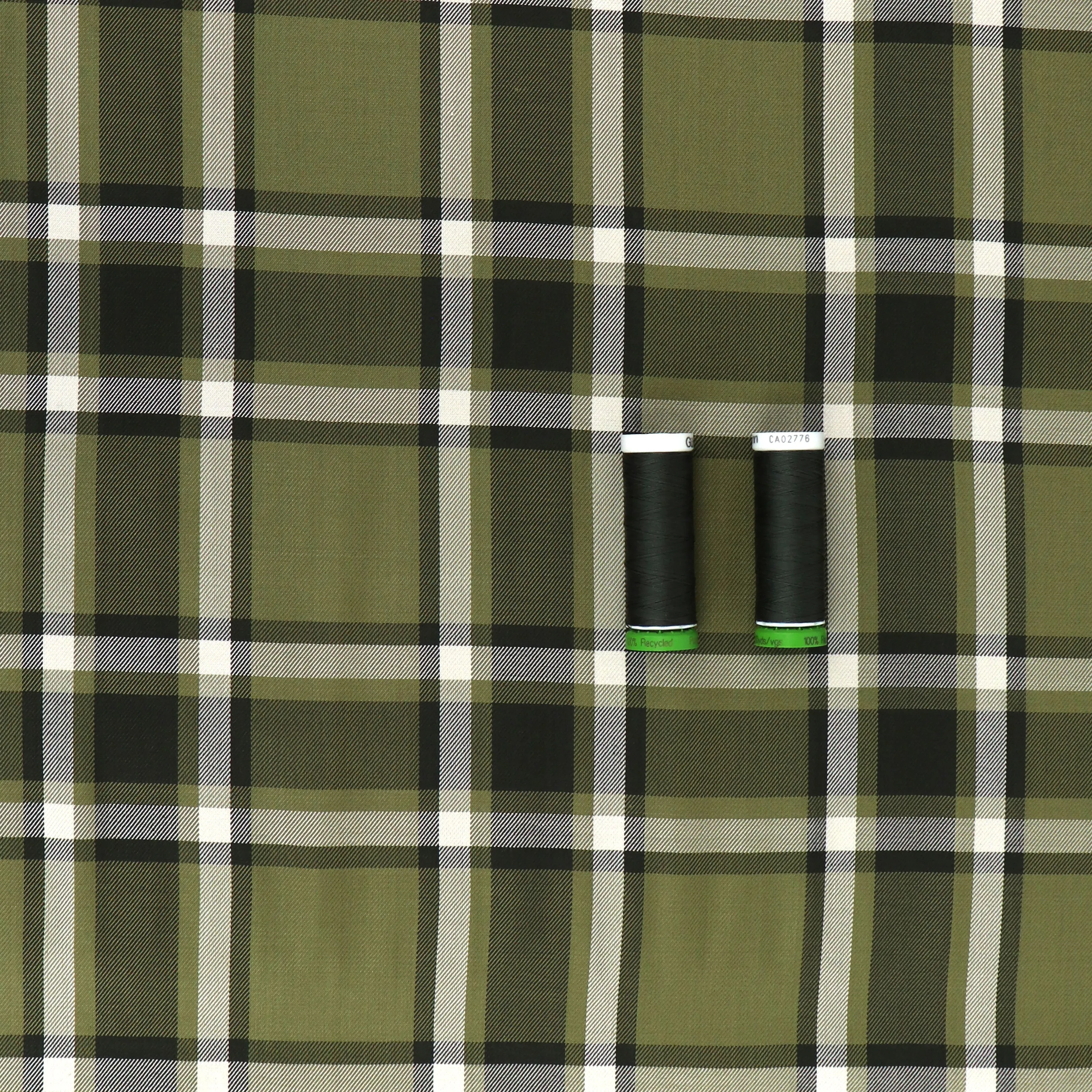 Viscose Twill - Yarn Dyed Check - Green